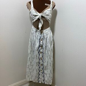 Free People Caldasi Cotton Printed Midi Dress Size Small
